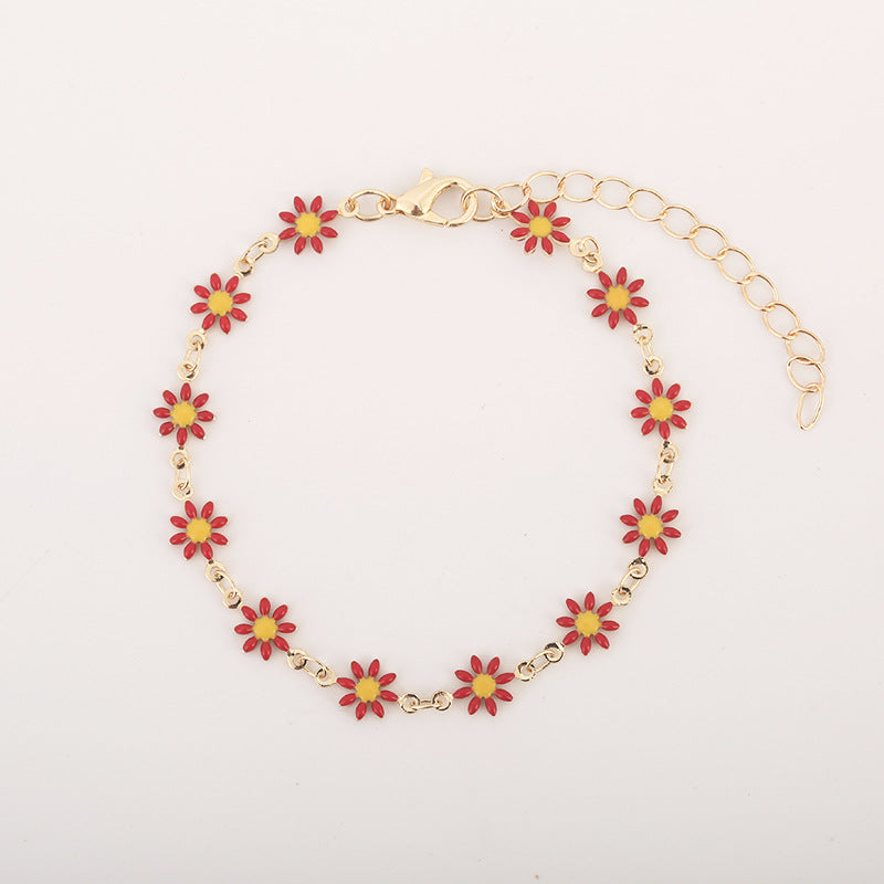 Sweet Flower Copper Plating Bracelets