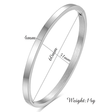 Fashion Solid Color Titanium Steel Bangle