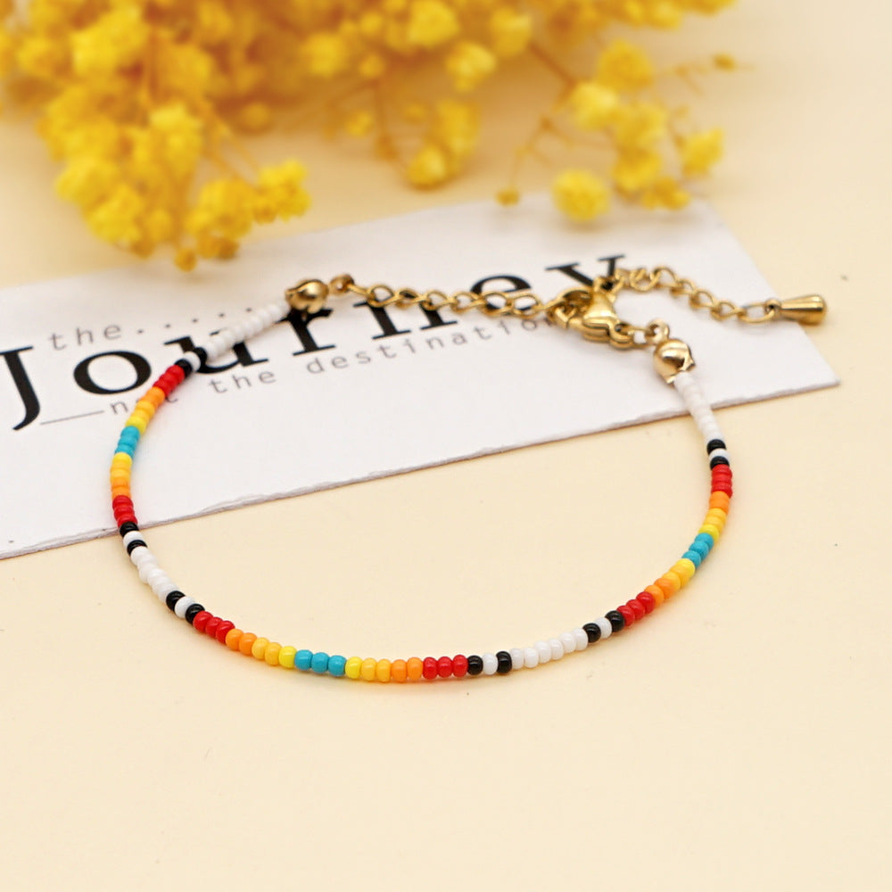 Ethnic Style Color Beaded Couple Bracelet Wholesale Jewelry Gooddiy