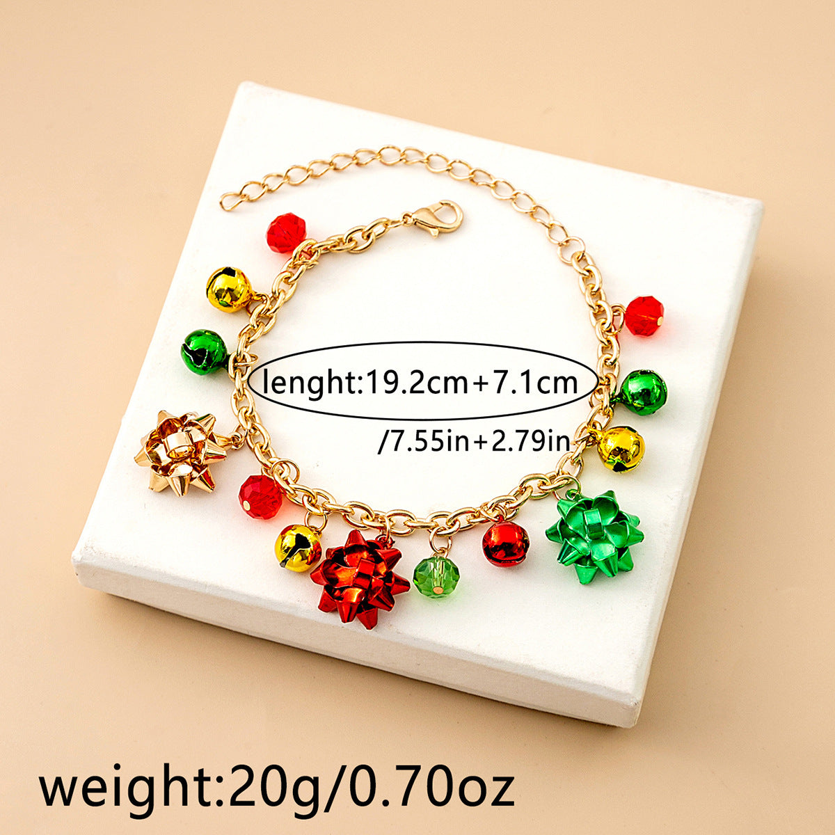 Cartoon Style Christmas Tree Santa Claus Bell Plastic Beaded Enamel Christmas Women's Bracelets