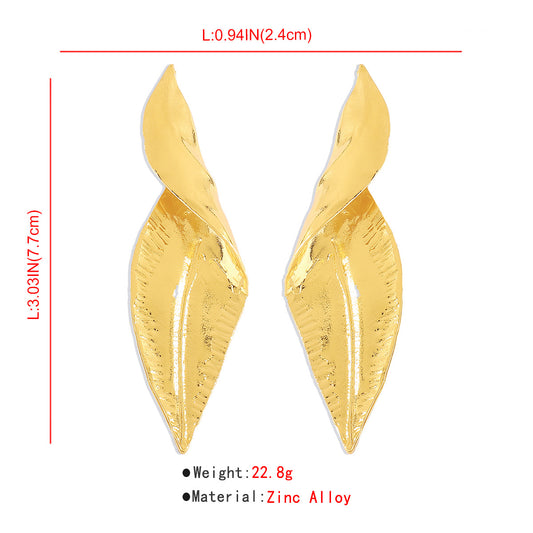 Fashion Leaves Alloy Plating Women's Drop Earrings 1 Pair