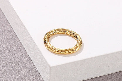 New Design Fashion Popular Ring Stainless Steel Lattice Ring