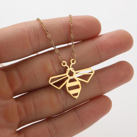 Cute Bee Titanium Steel Plating Necklace