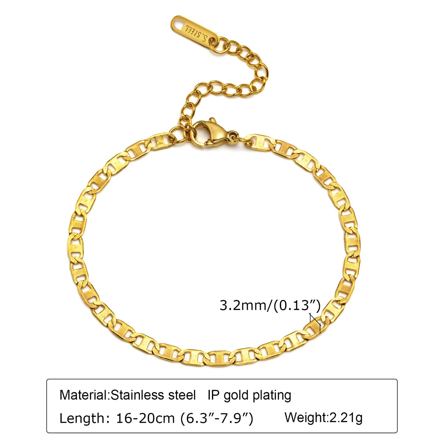 Fashion Solid Color Stainless Steel Plating Bracelets Necklace