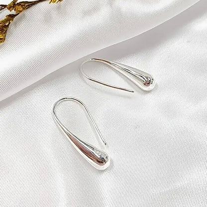 1 Pair Basic Streetwear Cool Style U Shape Water Droplets Plating Copper Earrings