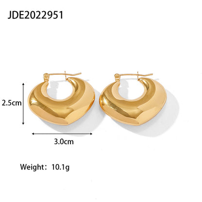 Simple Style Geometric Gold Plated Stainless Steel Gold Plated Earrings