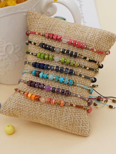 Ethnic Style Geometric Natural Stone Glass Wholesale Bracelets