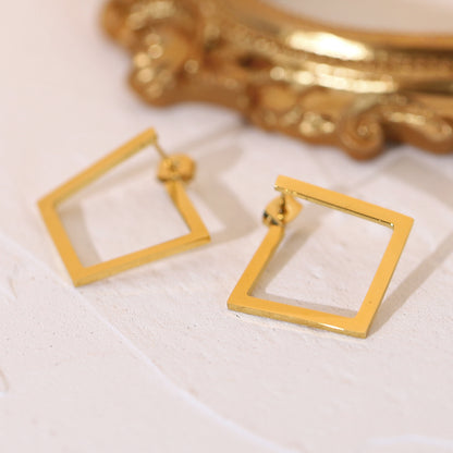 Geometric Plating Stainless Steel No Inlaid Gold Plated Earrings