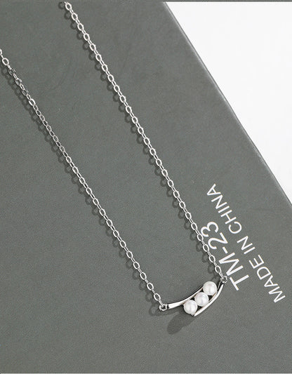 Sterling Silver Simple Style Geometric Plating Pendant Necklace