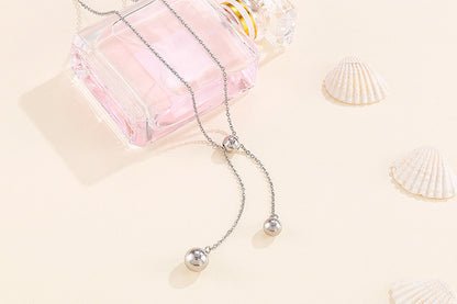 Fashion Geometric Titanium Steel Steel Ball Necklace