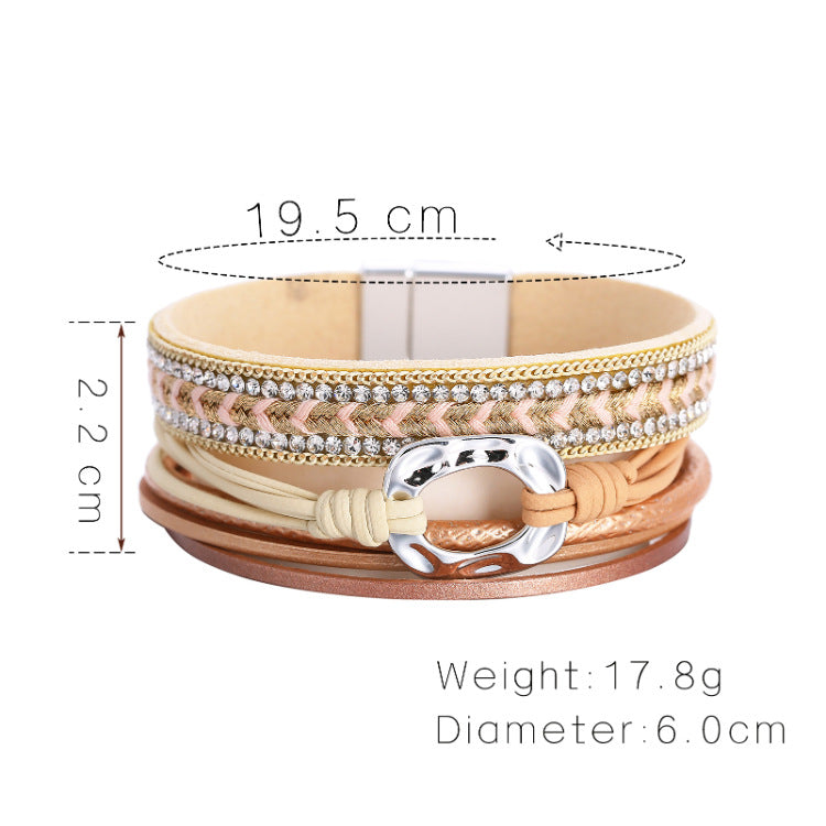 Bohemian Printing Alloy Rhinestones Women's Bracelets