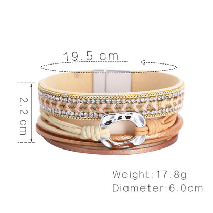 Bohemian Printing Alloy Rhinestones Women's Bracelets