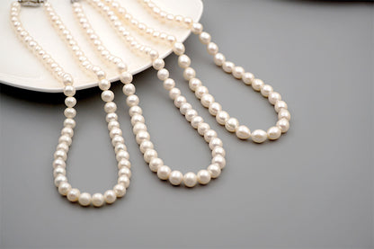 Simple Style Round Pearl Beaded Bracelets Necklace 1 Piece