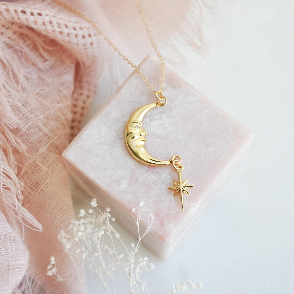 Simple Style Streetwear Star Moon Alloy Wholesale Earrings Necklace