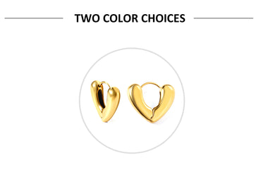 Simple Style U Shape Oval Heart Shape Stainless Steel Plating Earrings 1 Pair