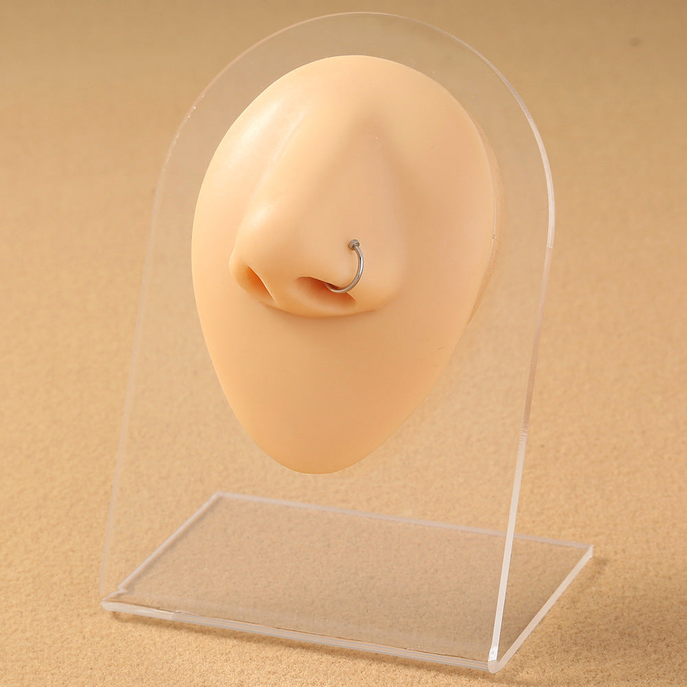 Fashion New Personality Exaggerated Stainless Steel False Nose Ring C-shaped Nose Nail Jewelry