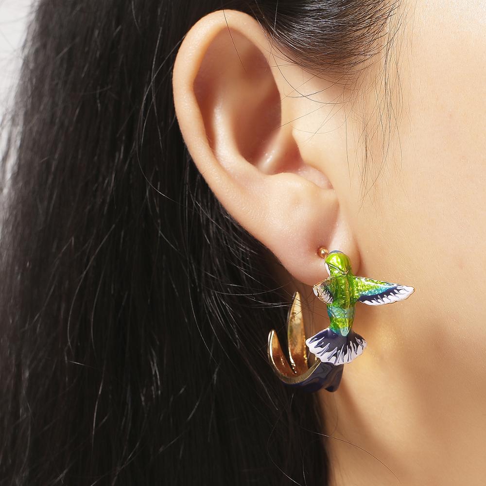 Cute Bird Copper Plating Earrings 1 Pair