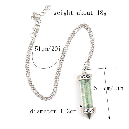 Retro Ing Bottle Crystal Plating Pendant Necklace 1 Piece