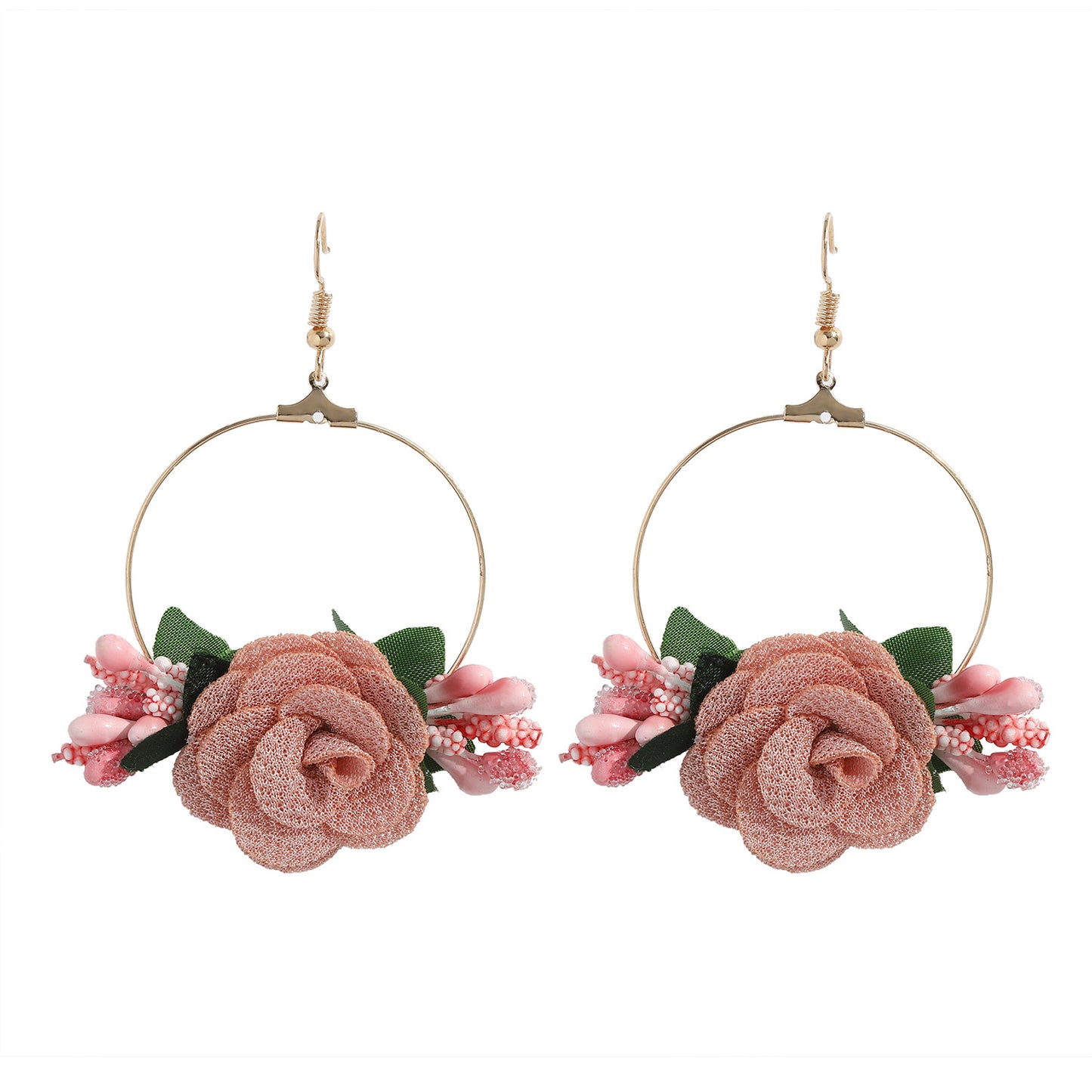 Ethnic Style Flower Cloth No Inlaid Earrings