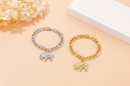 Stainless Steel Chain Elephant Tag Fashion Bracelet Wholesale Jewelry Gooddiy