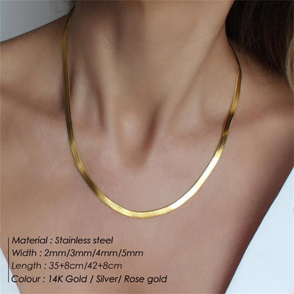 Fashion U Shape Stainless Steel Plating Necklace