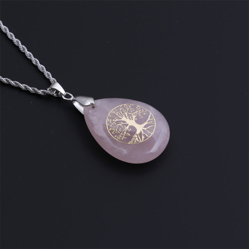 Wholesale New Carving Tree Of Life Drop Pendant Stainless Steel Necklace Gooddiy