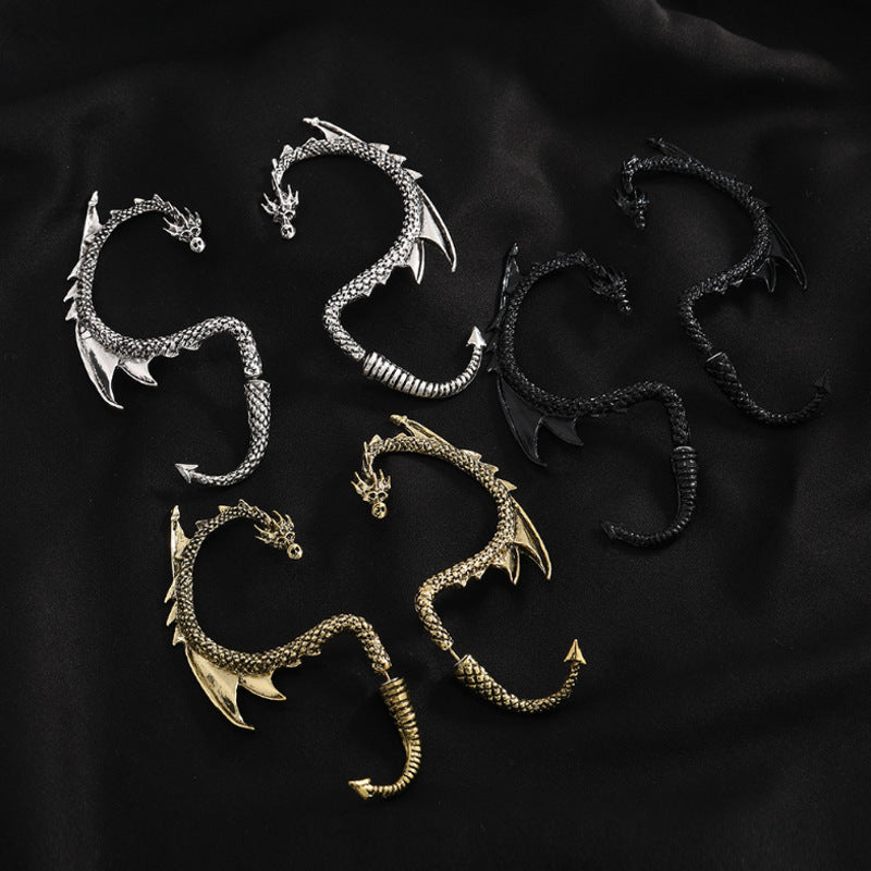 1 Piece Retro Dragon Plating Alloy Ear Clips