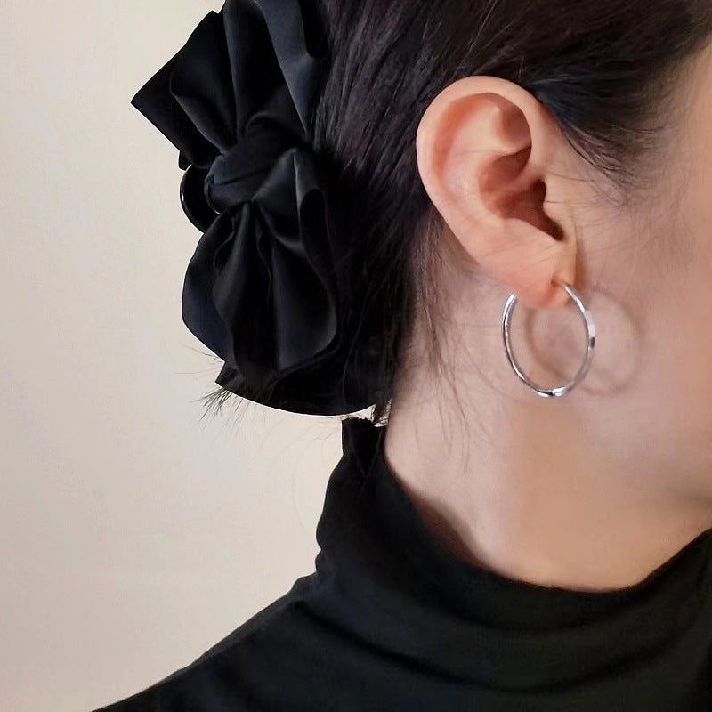 1 Pair IG Style Simple Style Geometric Plating Sterling Silver Earrings