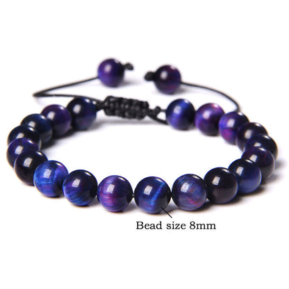 1 Piece Fashion Gradient Color Tiger Eye Beaded Bracelets