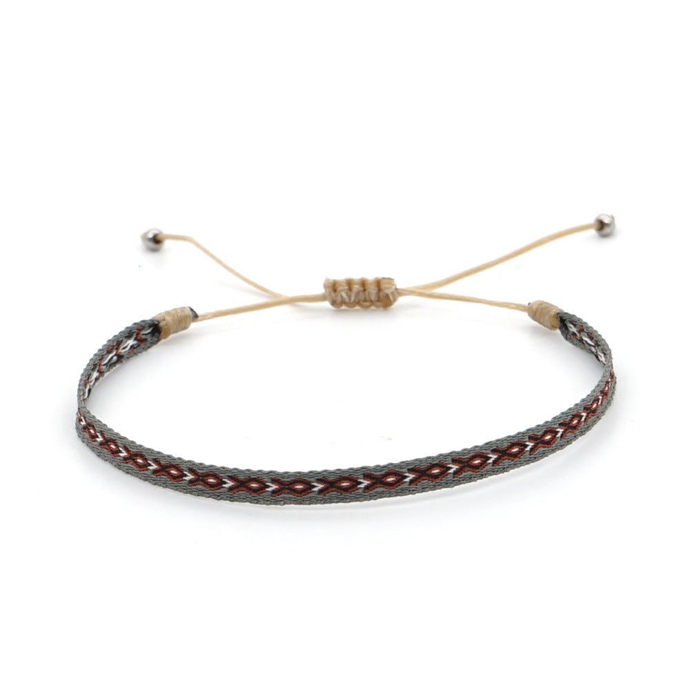 Wholesale Ethnic Style Plaid Adjustable Bracelet Gooddiy