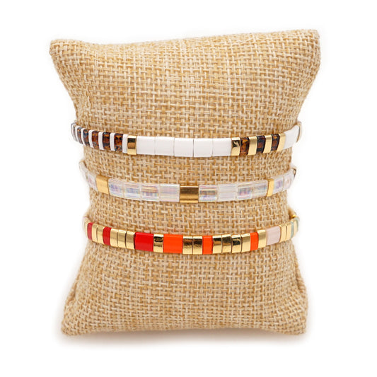 Cross-border New Boho Style Tila Rice Beads Handmade Beaded Small Bracelet