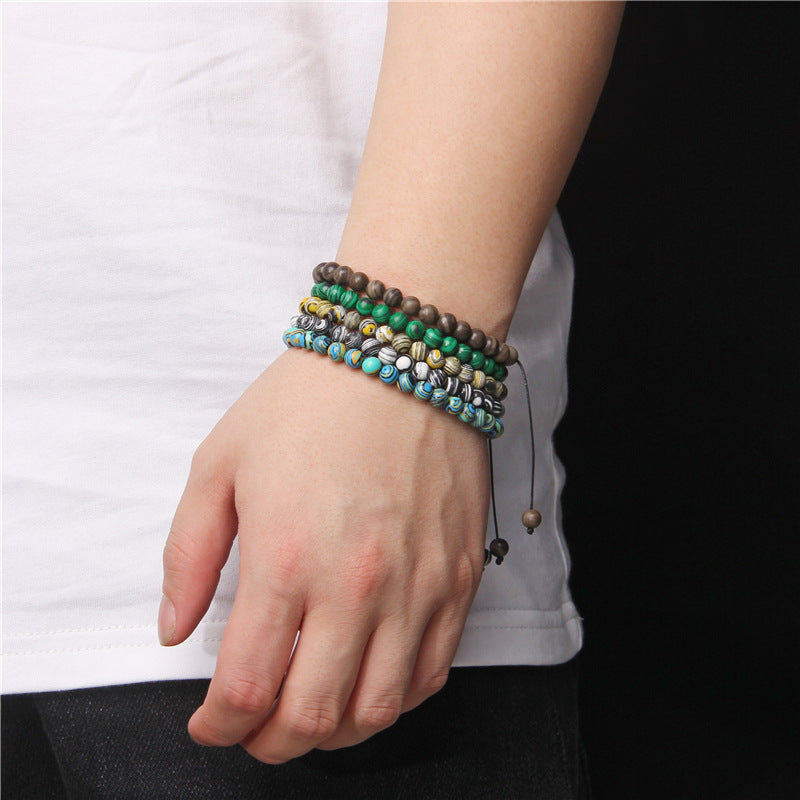 Fashion Solid Color Natural Stone Beaded Bracelets