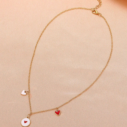 Korean Red Heart Pendant Necklace Wholesale Gooddiy