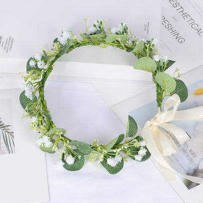 Fashion Garland Simulation Gypsophila Eucalyptus Headband Headdress