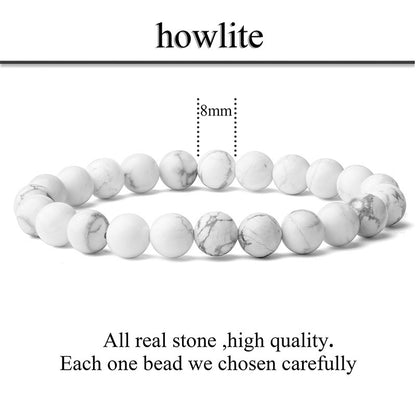 Fashion Round Natural Stone Beaded Bracelets