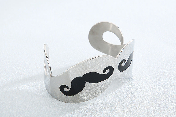 Fashion Personality Stainless Steel Beard Open Bracelet Jewelry Wholesale