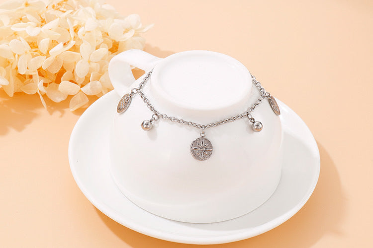 Stainless Steel Eight-pointed Star Round Tag Fashion Bracelet Wholesale Jewelry Gooddiy