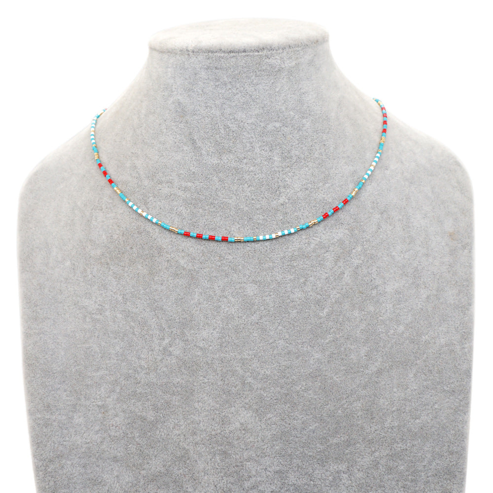 Ethnic Style Star Glass Inlaid Shell Necklace