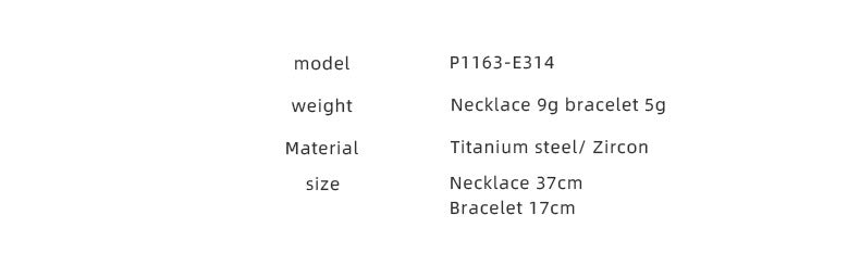 Ethnic Style Geometric Titanium Steel Zircon Bracelets Necklace