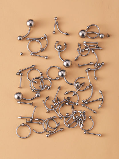 Stainless Steel Labret Nose Ring 60 Sets  Sales Accessories Nose Stud Piercing Jewelry Europe And America Cross Border Supply