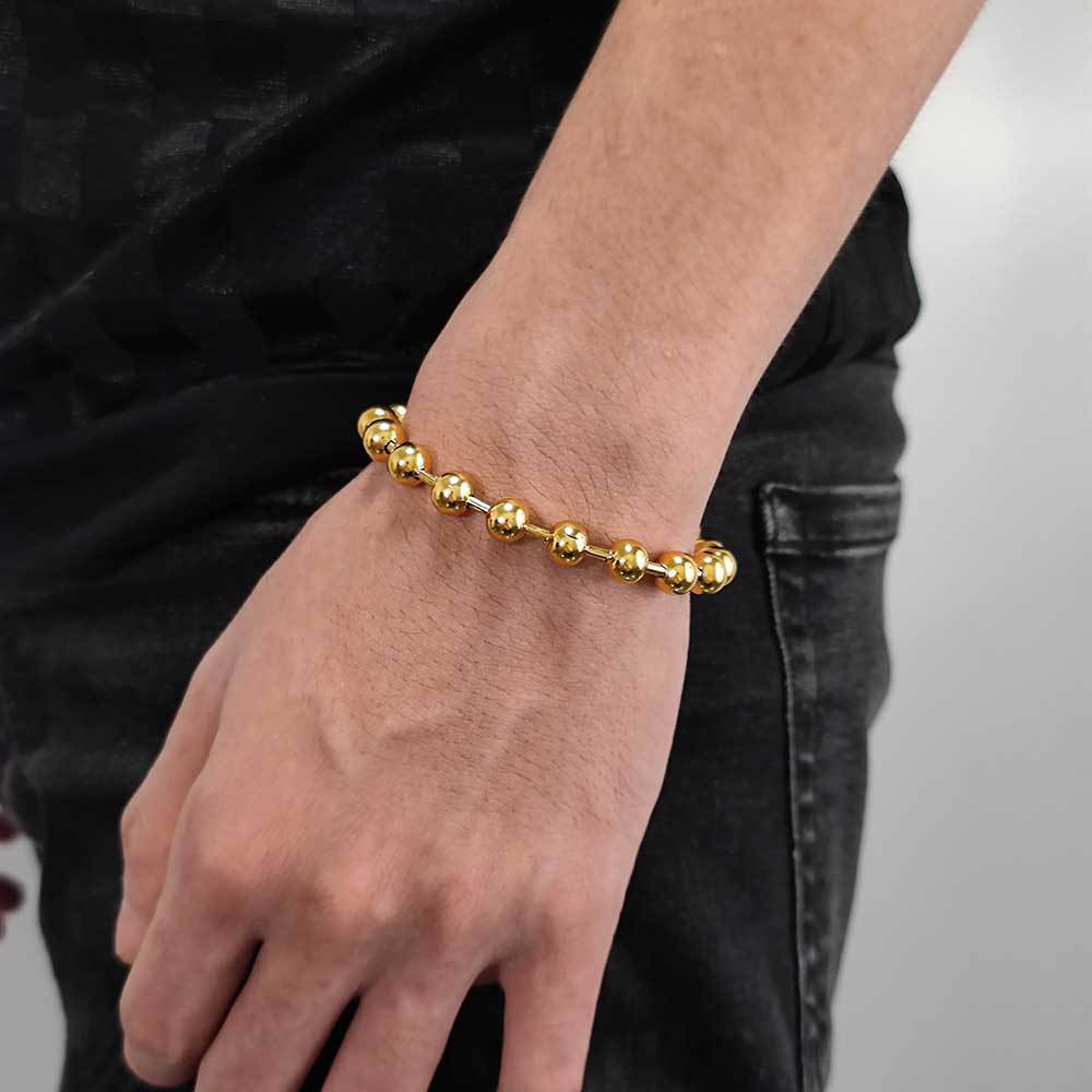 Hip-hop Geometric Stainless Steel Plating Bracelets Necklace