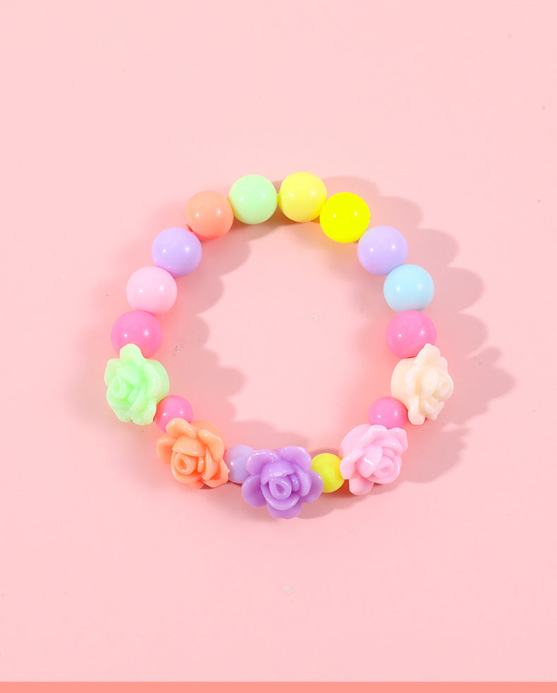 Cute Flower Arylic Girl's Bracelets Necklace