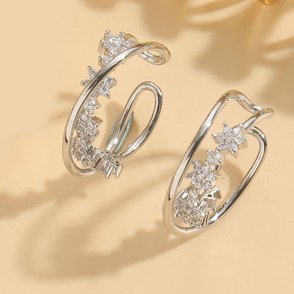 European and American hot-selling niche personality love zircon French retro earrings ins design high-end light luxury earrings women