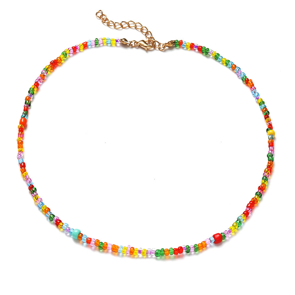 Bohemian Colorful Beaded Rice Bead Necklace Wholesale Gooddiy