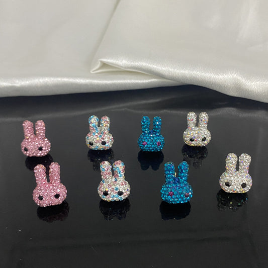 1 Pair Basic Rabbit Plating Inlay Copper Artificial Gemstones Ear Studs