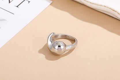 European And American Design Fashion Creative Geometric Ring Titanium Steel Retro Ring Women Wholesale