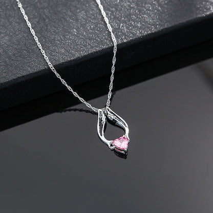 European And American Fashion Popular Heart Wing Inlaid Zircon Angel Wing Necklace