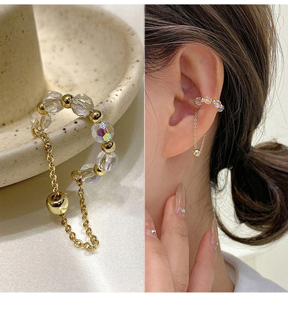 Fashion Bow Knot Copper Inlay Zircon Ear Clips