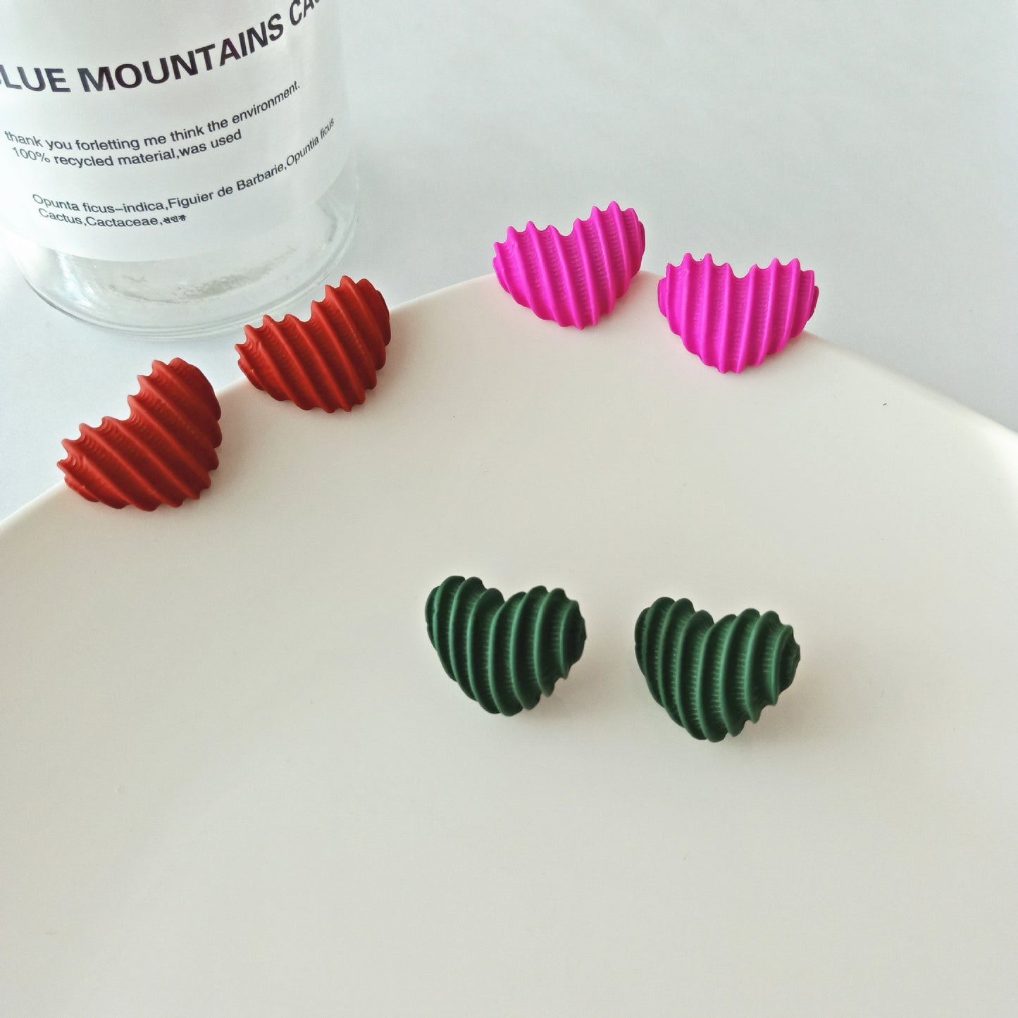 Simple Style Heart Shape Alloy Stoving Varnish Ear Studs