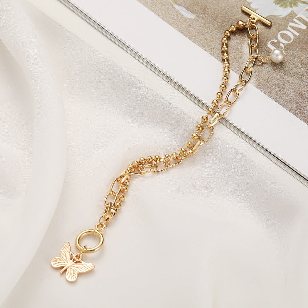 Simple Style Butterfly Alloy Plating Pearl Bracelets 1 Piece